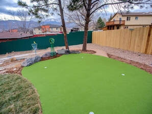 Neatly installed artificial grass on a playground