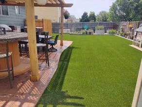 After photo of a neatly installed artificial grass